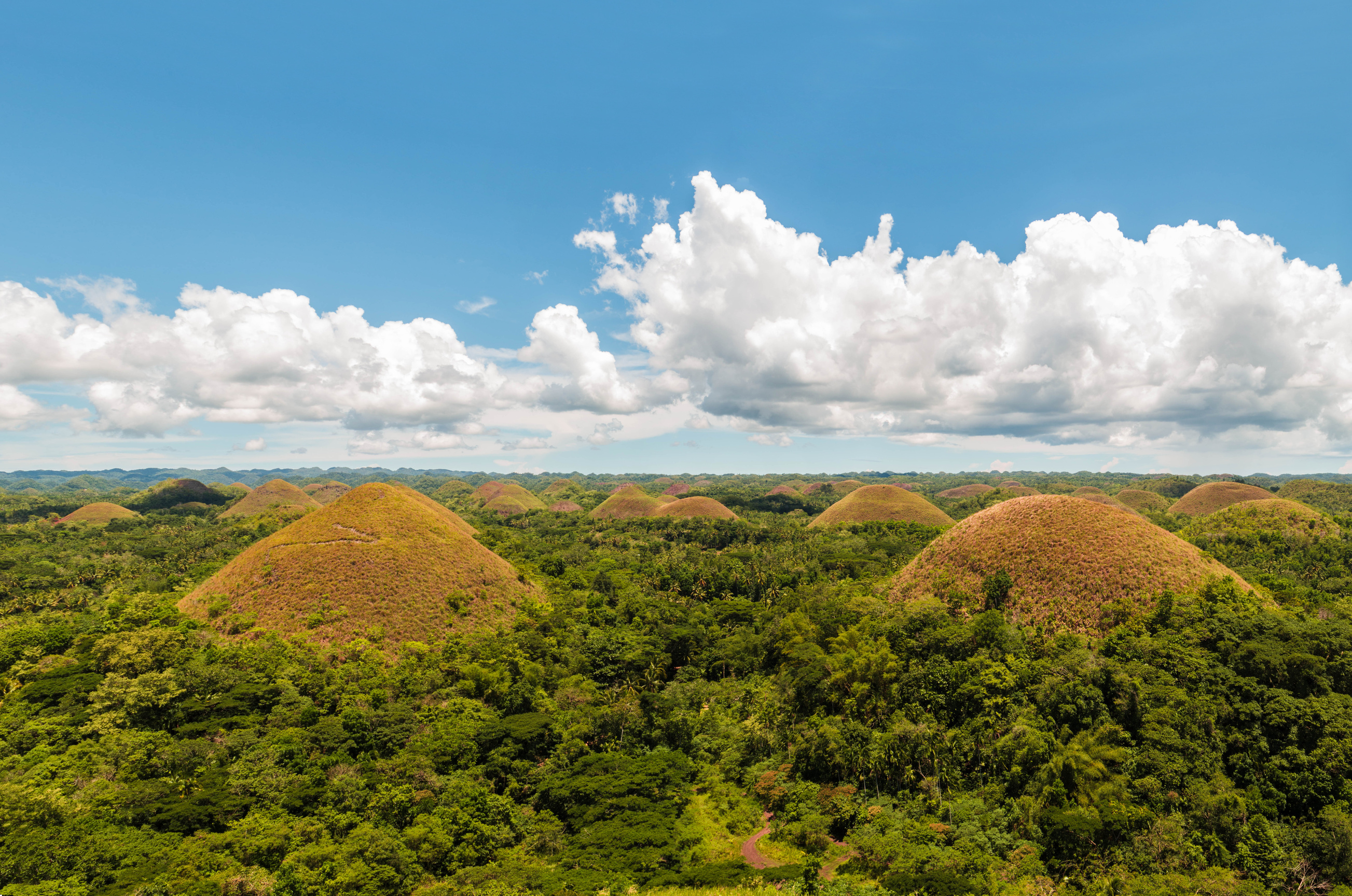 Chocolate Hills in Bohol, The Philippines. Bohol's most famous tourist attraction