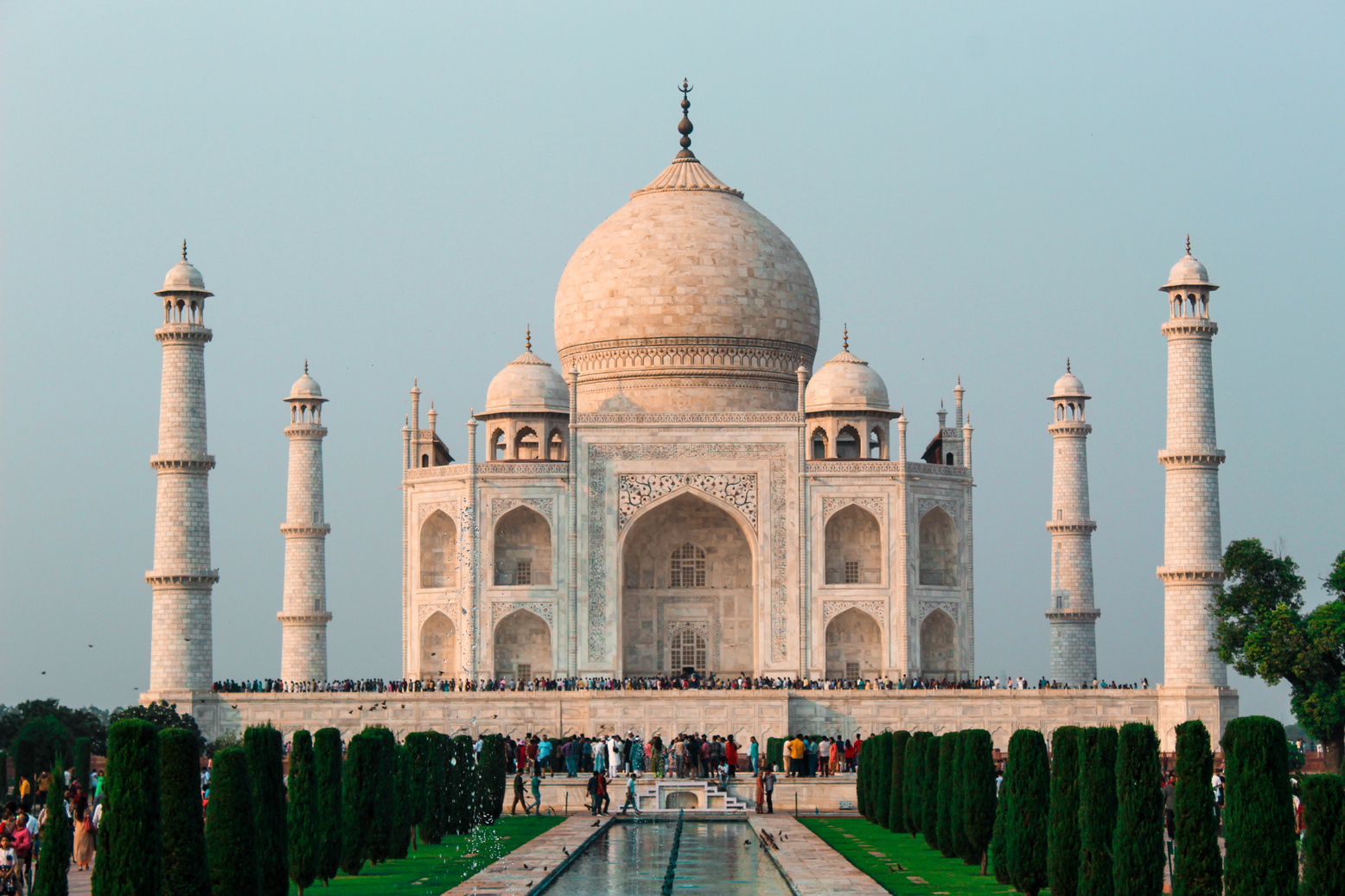 Taj Mahal and the Four Minarets