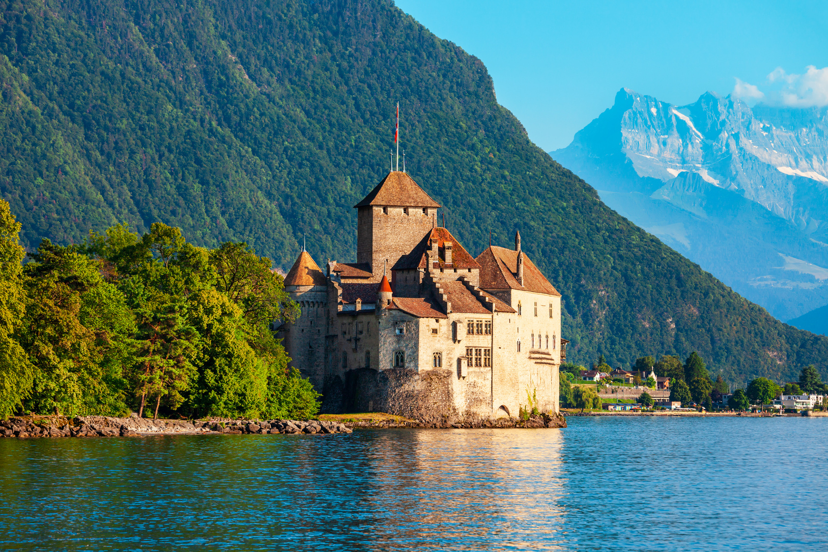 Chateau Chillon Castle in Switzerland